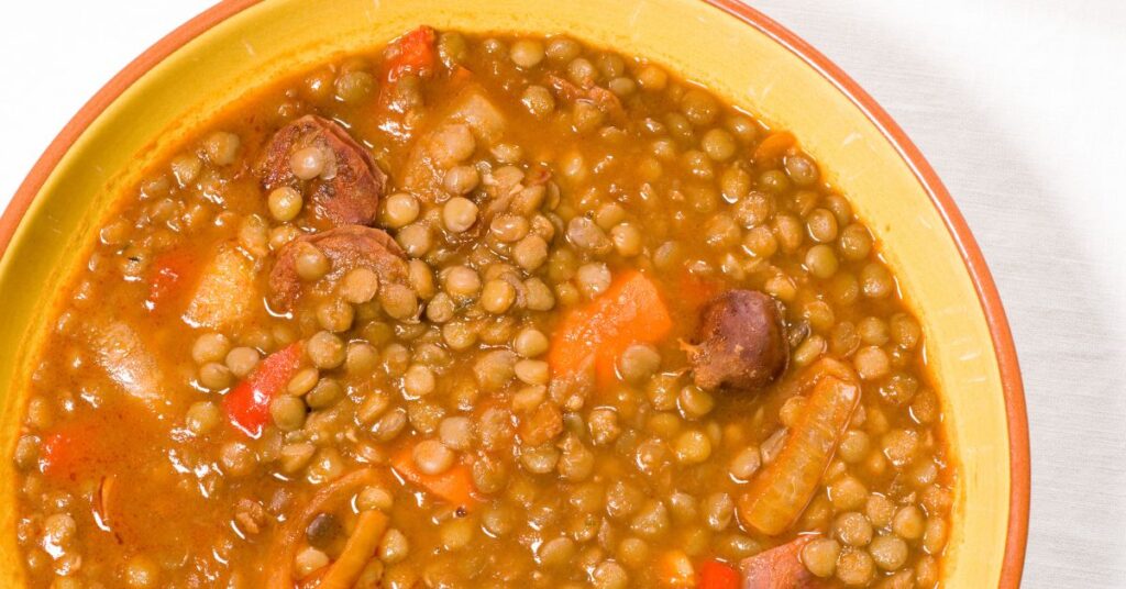 linzen met chorizo